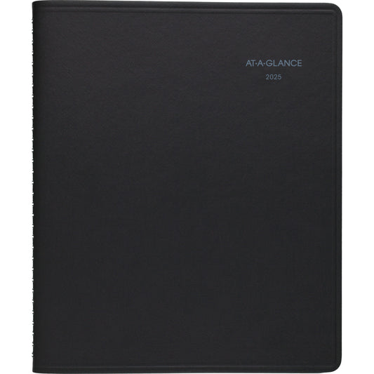 AT-A-GLANCE 2025 QuickNotes Weekly/Monthly Appointment Book - 9-7/8" H x 8" W - Black - Bilingual