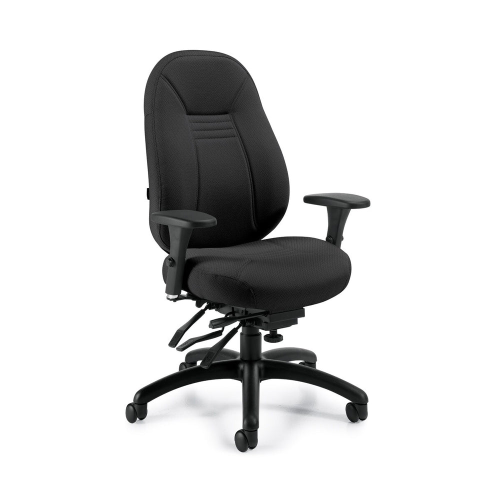 Global ObusForme Comfort Medium Back Multi-Tilter Chair with casters - Waterfall Dance