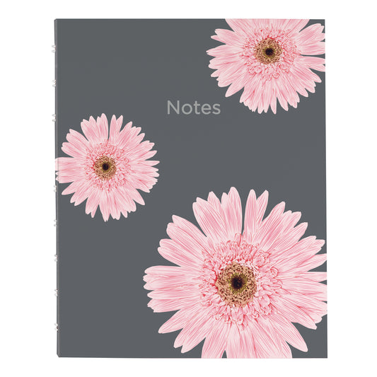 Blueline NotePro Pink Ribbon Notebook - 9 1/4" x 7 1/4" - 150 Pages - Daisy Pink
