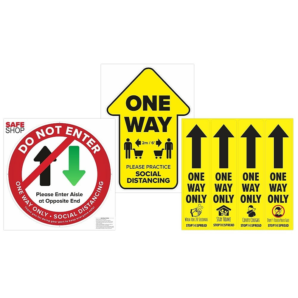 Eddie's Hang-Up Display Ltd. One Way Directional Floor Decal Arrow Kit, Vinyl, English