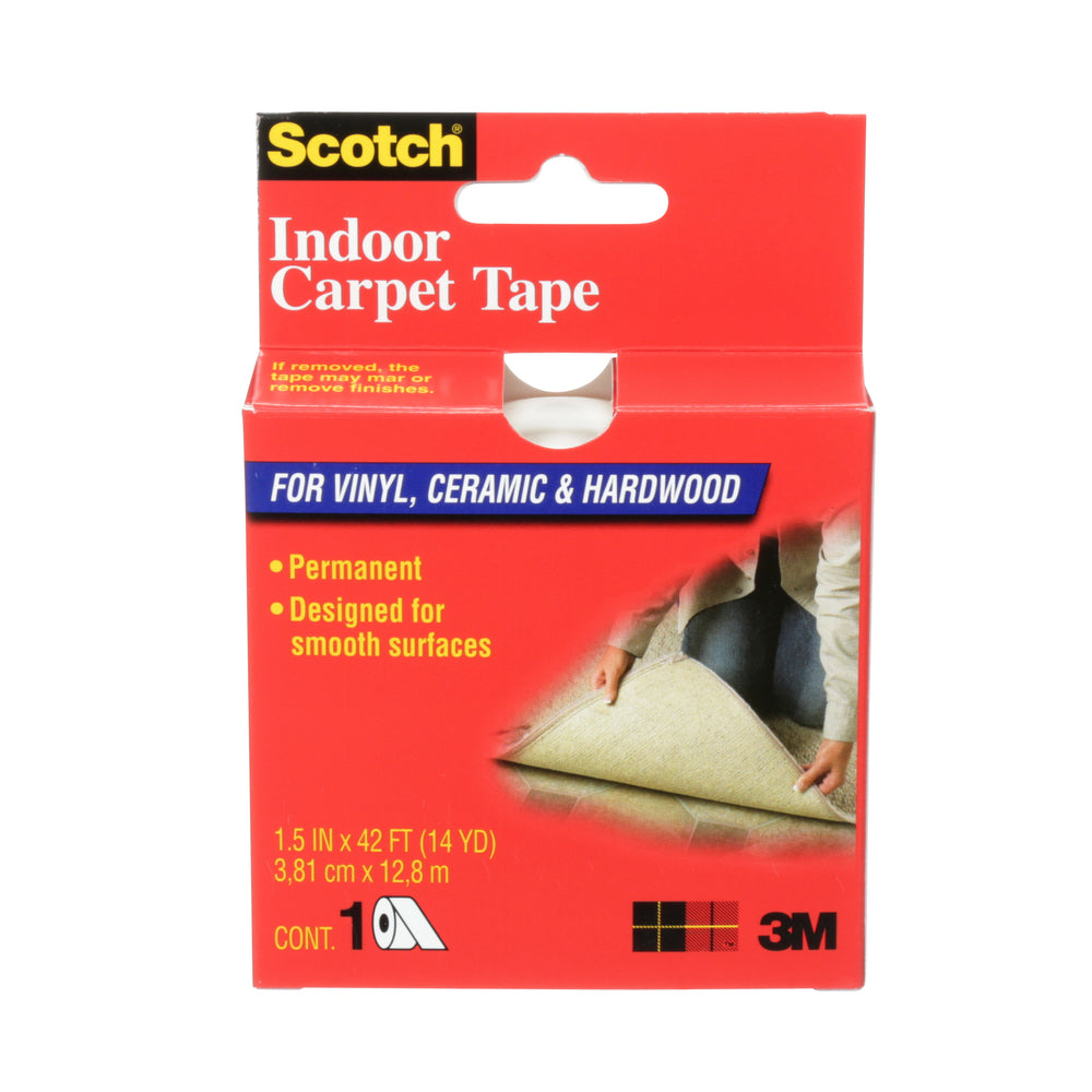 Ruban adhésif Scotch pour moquette d'intérieur, pour parquet, céramique et vinyle, 38 1/10 mm x 12 4/5 m