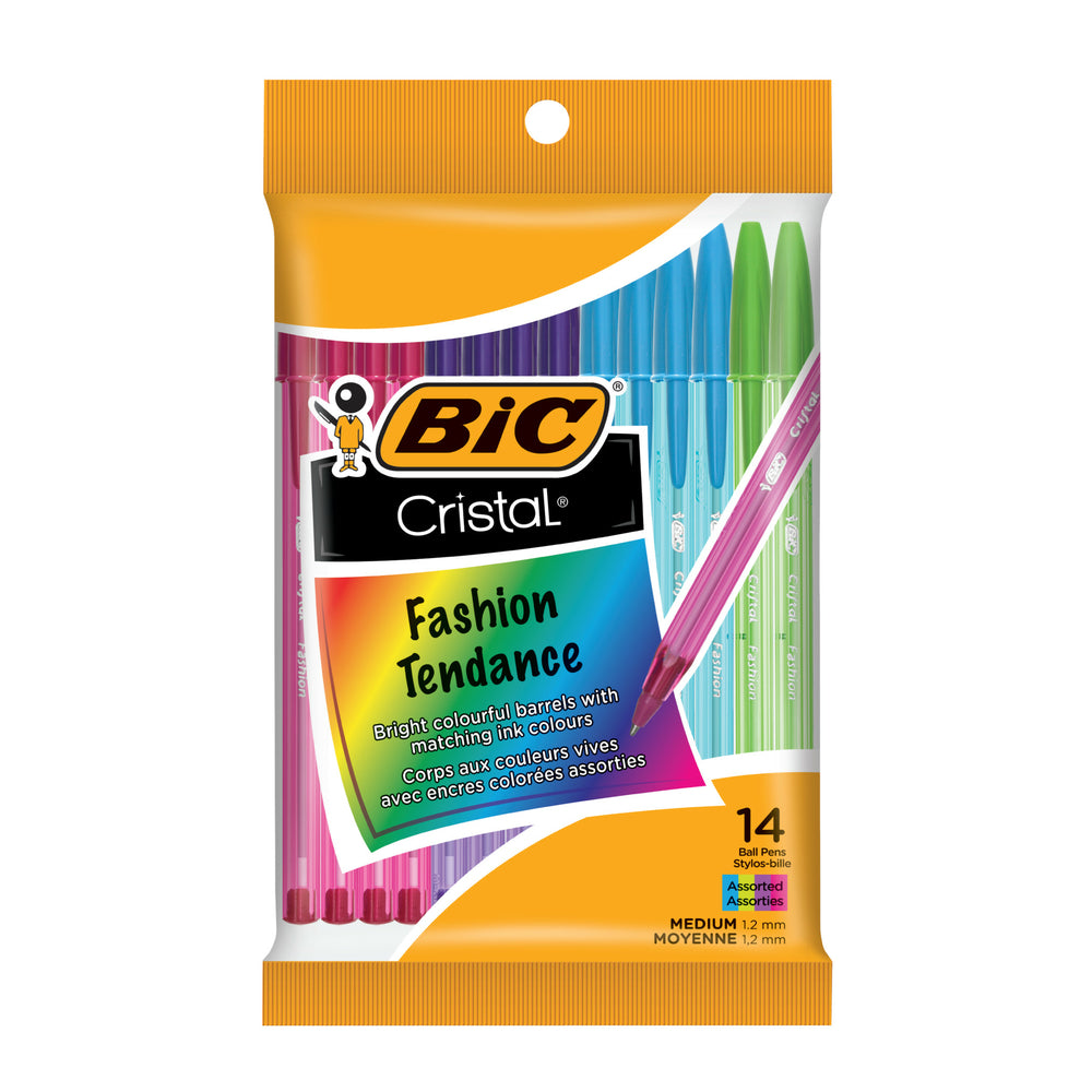 Stylos BIC Shimmers Fashion Colour Stick - Lot de 14