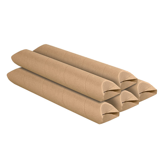 SPC Crimped Mailing Tubes - 0.060 Wall - 2" x 24" - Kraft - 25 Pack
