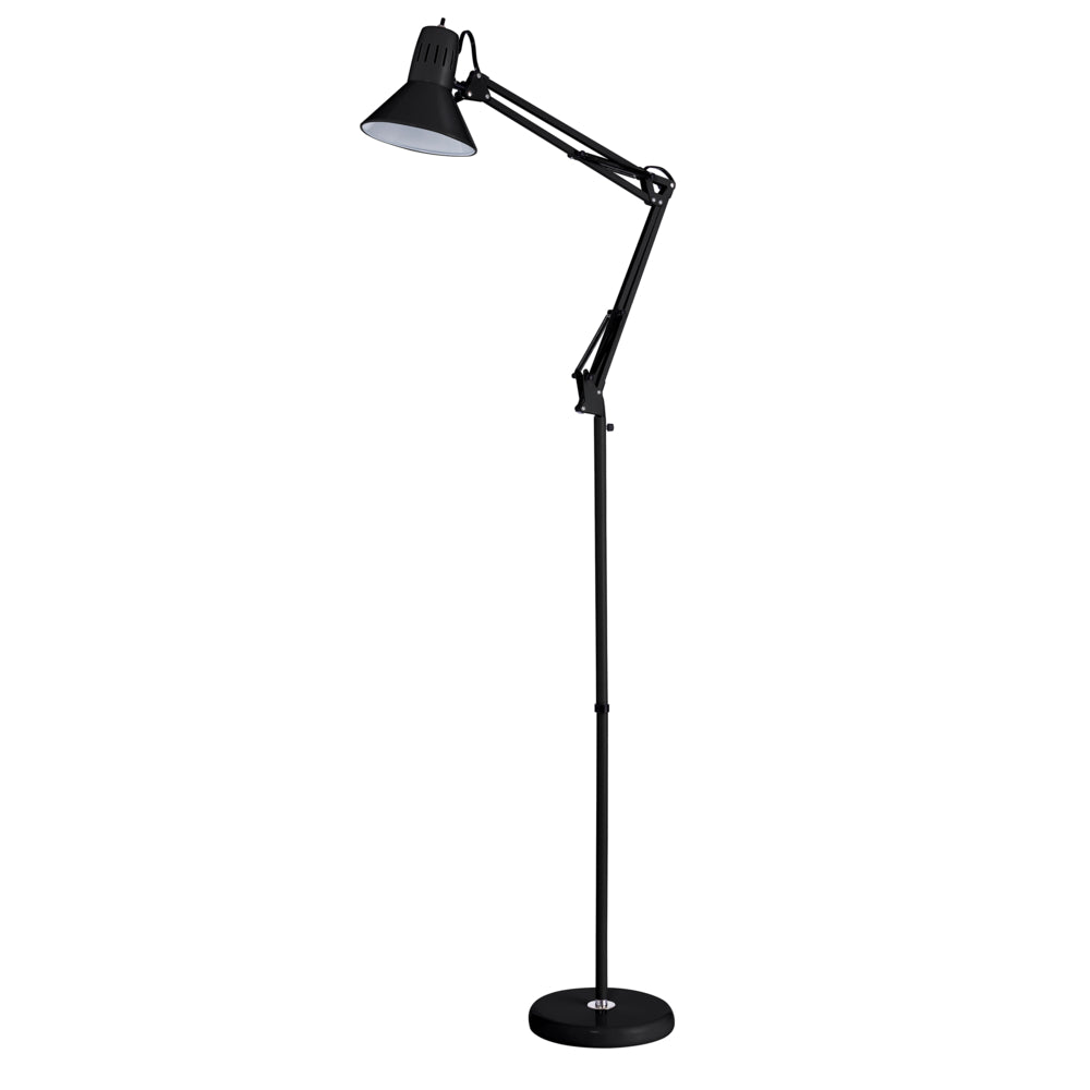 Lampadaire en métal à bras pivotant Bostitch - Noir