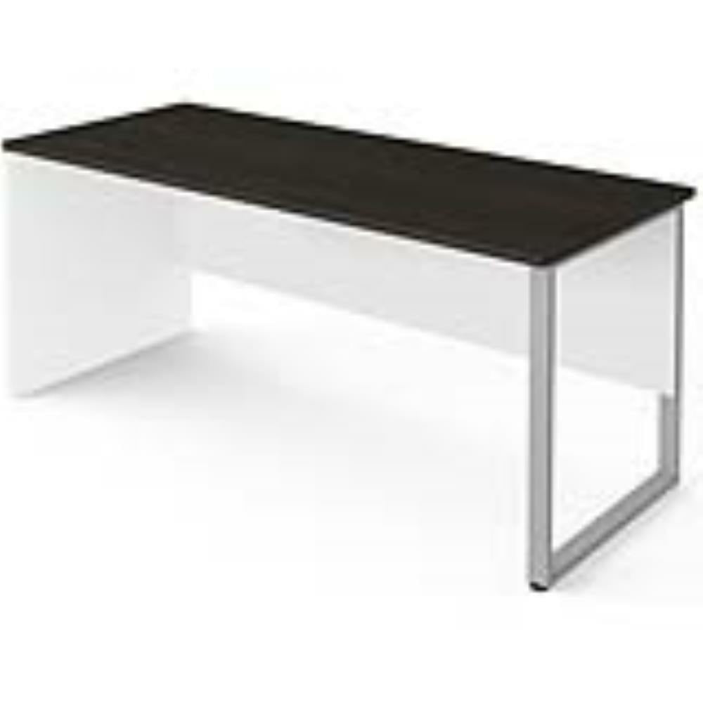 Bureau gris foncé et blanc