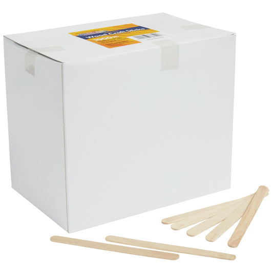 Creativity Street Economy Regular Craft Sticks - 4.5" L x 0.375" W- Natural - 1000 Pack