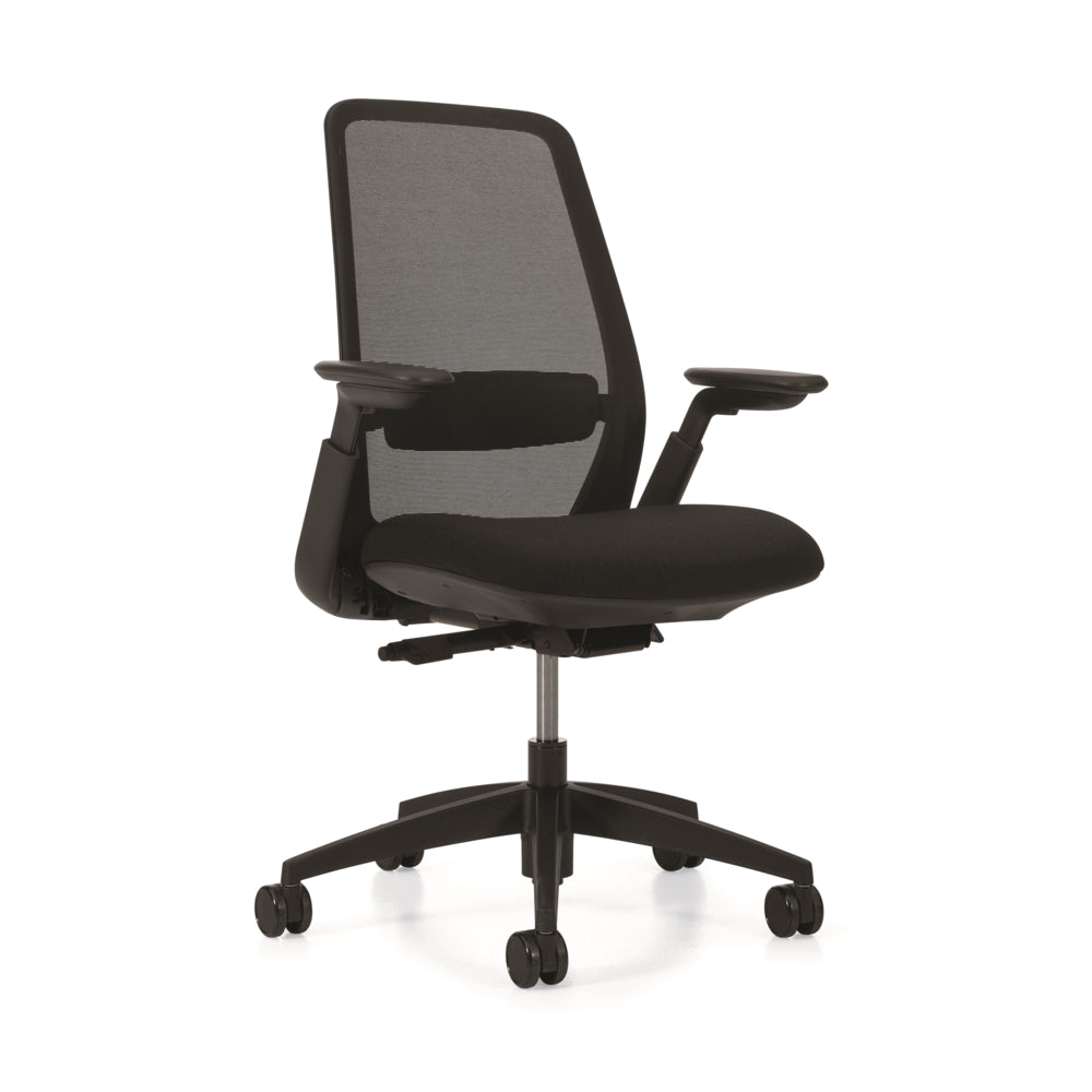 Fauteuil inclinable synchronisé à dossier haut et capteur de poids Offices to Go TL - Noir