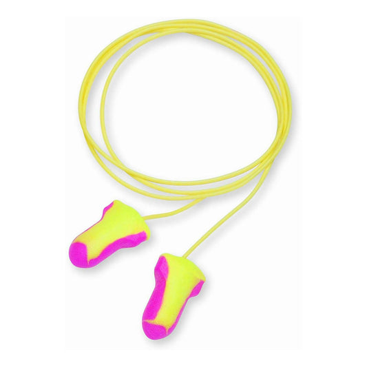 Honeywell Howard Leight LL-30 Laser Lite Disposable Corded Ear Plugs - Pink/Yellow - 100 Pairs/Pack