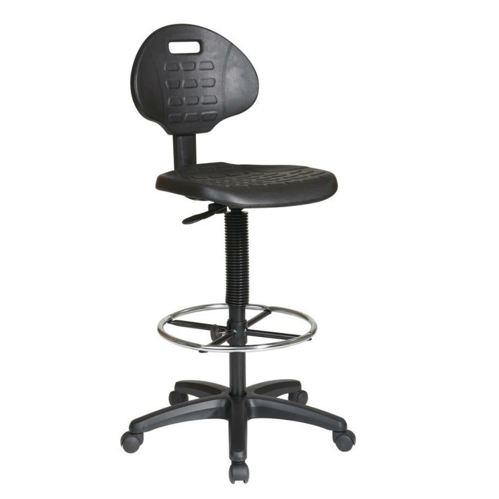 Worksmart Task Stool black polyurethane