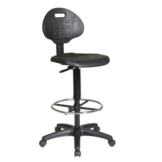 Worksmart Task Stool black polyurethane