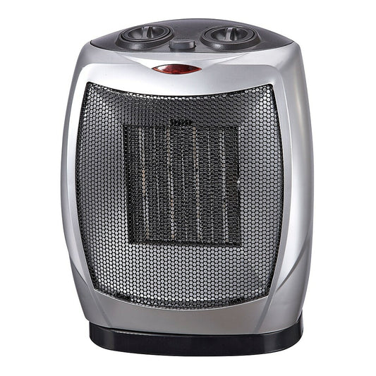 Royal Sovereign Compact Oscillating Ceramic Heater - Silver - (HCE-160)