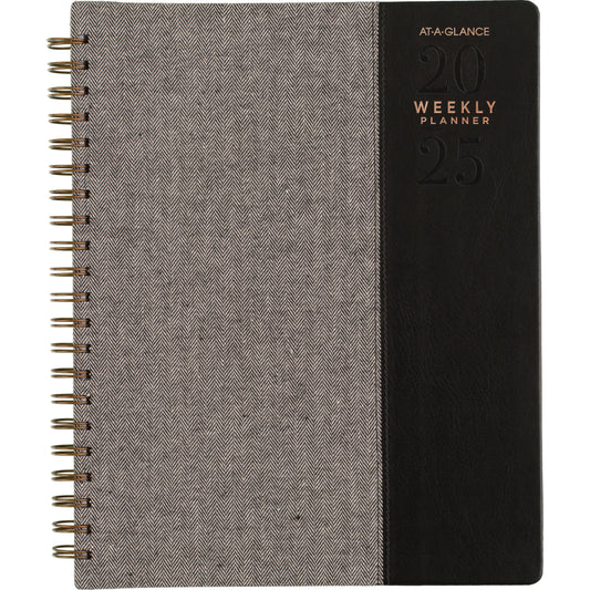 AT-A-GLANCE 2025 Signature Weekly/Monthly Planner - 11" H x 8-3/8" W - English