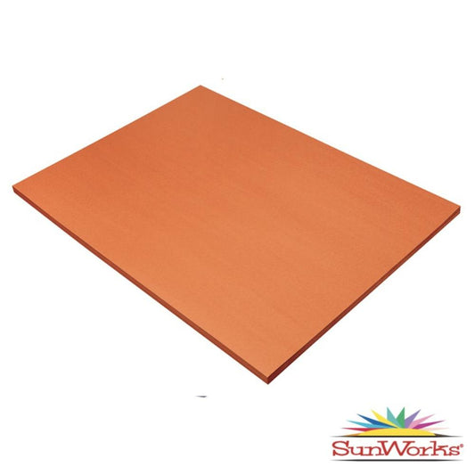 Papier de construction SunWorks, orange, 45,7 cm x 61 cm, 50 feuilles/paquet