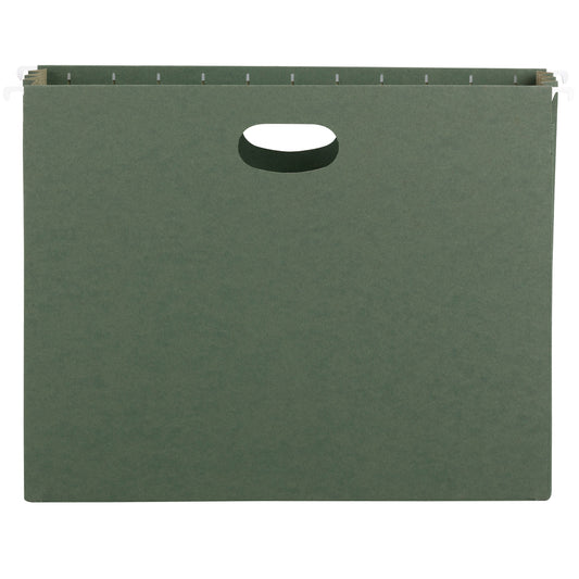 Pochettes pour dossiers suspendus Smead avec soufflet pleine hauteur - Vert standard - Format lettre - Extension de 3 1/2 po - Paquet de 10