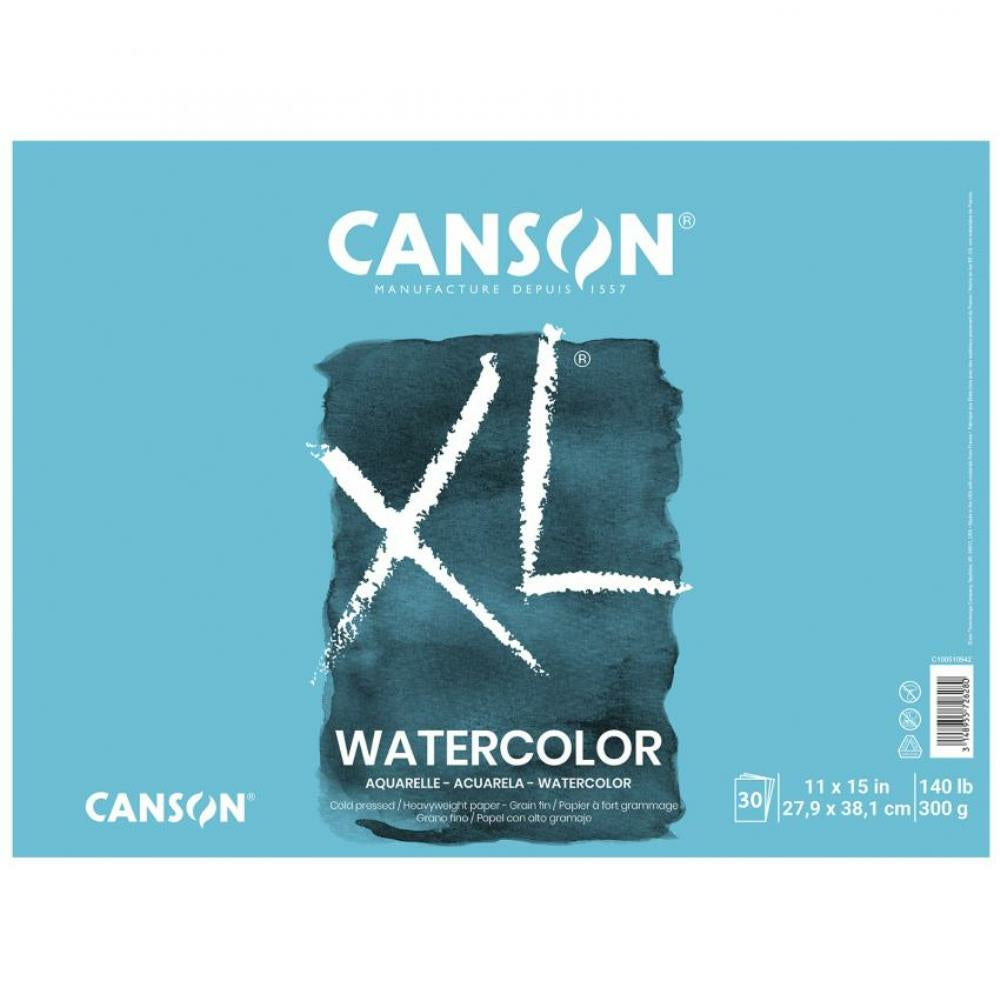 Canson XL Watercolour Paper, 11"x15", 30pages/pad.
