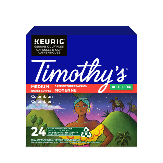 Timothy's Decaffeinated Colombian K-Cup Pods - 24 Pack