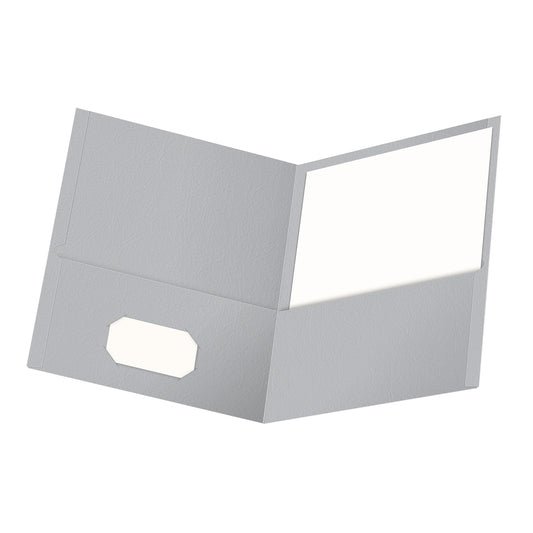 Oxford Twin Pocket Folder - Letter Size - Grey