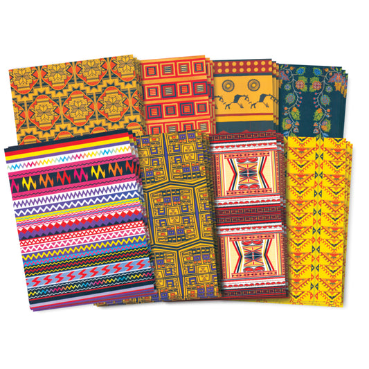 Roylco Native American Craft Paper, 22 x 28cm, 8 designs, 32 sheets/pkg. (R15278)
