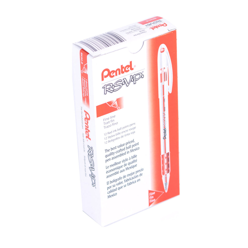 Stylo à bille Pentel RSVP - 0,7 mm - Rouge