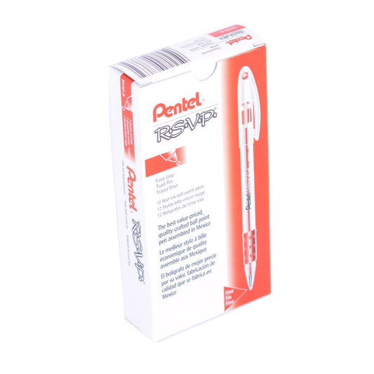 Stylo à bille Pentel RSVP - 0,7 mm - Rouge