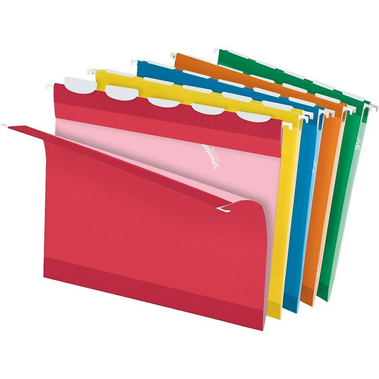 Chemises suspendues Pendaflex renforcées Ready-Tab assorties - Format lettre - Paquet de 25