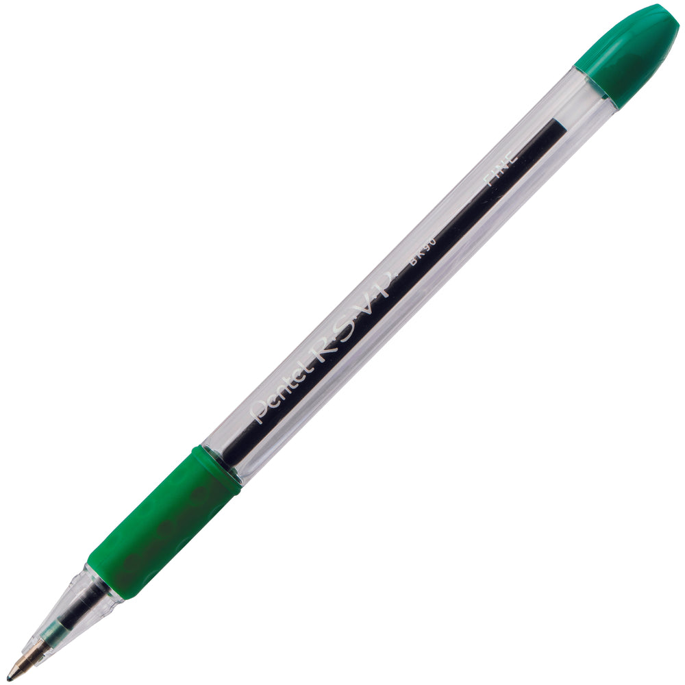 Stylo à bille Pentel RSVP - Pointe fine - 0,7 mm - Vert