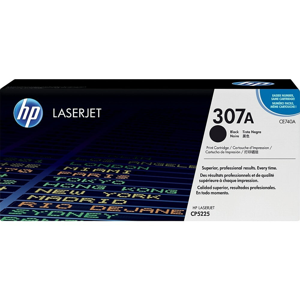 Cartouche de toner noir HP 307A (CE740A) LaserJet d'origine