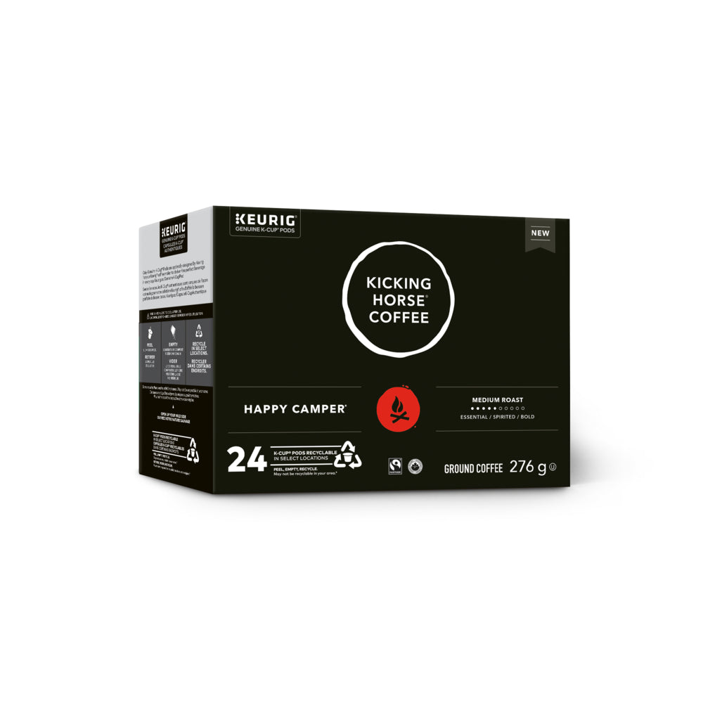 Kicking Horse Coffee K-Cup Coffee Pods - Happy Camper Medium Roast - 24 Pack