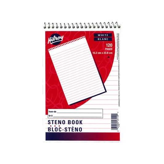 Carnet de sténographe Hilroy - 6" x 9" - 60 feuilles