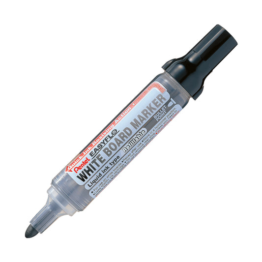 Marqueur pour tableau blanc rechargeable Pentel Easyflo - Pointe ogive - Noir
