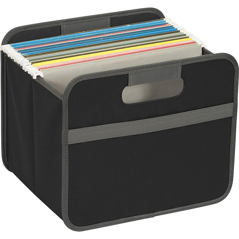 Foldable Storage Bin, Single, Letter Size, Black