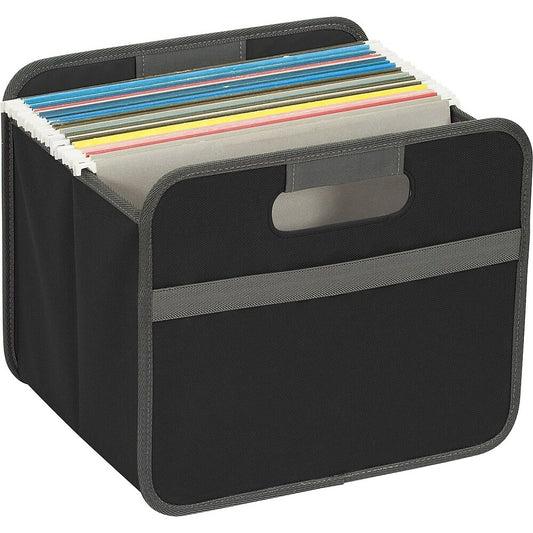 Foldable Storage Bin, Single, Letter Size, Black