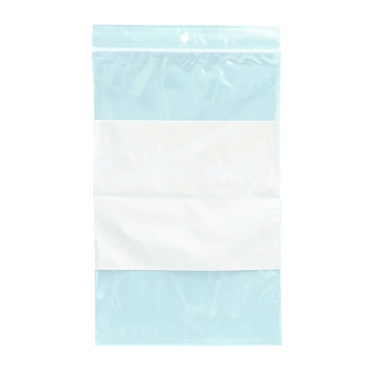 Sacs en polyéthylène refermables Spicers - 6" x 9" - Bloc blanc - 2 mil - Paquet de 1 000