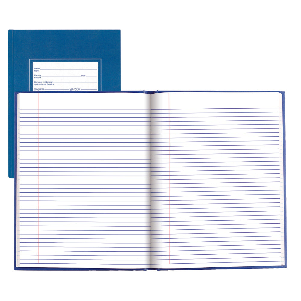 Blueline Perfect Binding Blue Lab Notebook - 10 1/2"L x 8"W - 200 Pages
