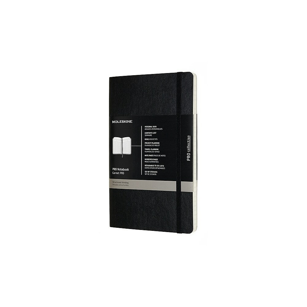 Moleskine Professional Collection Soft Cover Notebook, Black, 5" x 8.25"