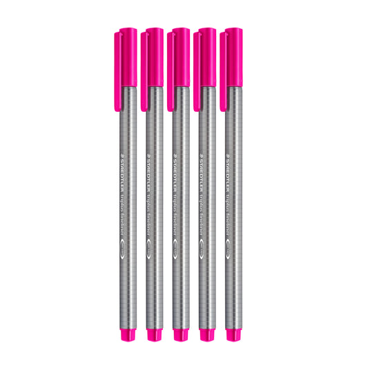 STAEDTLER Triplus Fineliner Magenta - 5 Pack