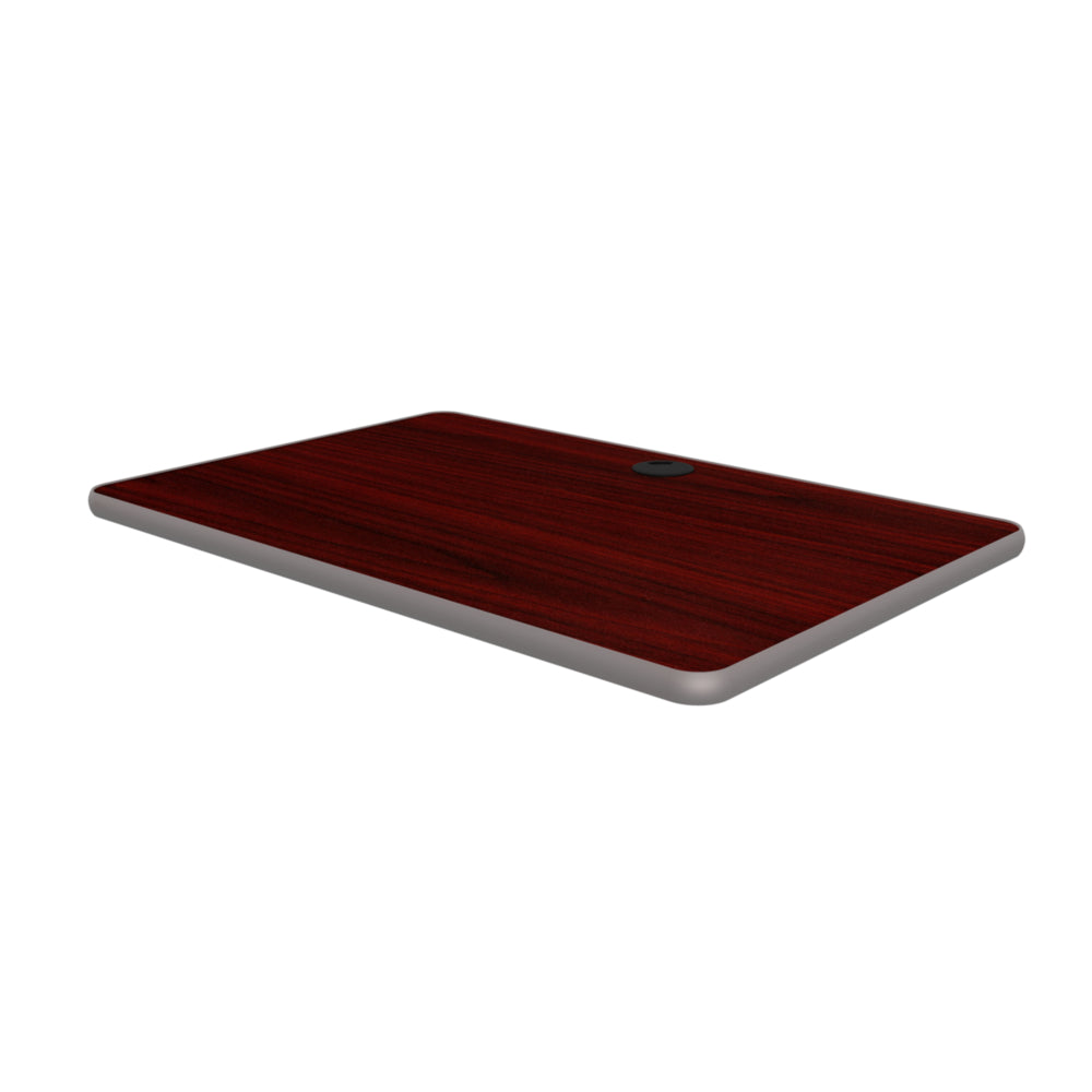 Plateau de table rectangulaire en acajou figuré Heartwood 24" x 36"