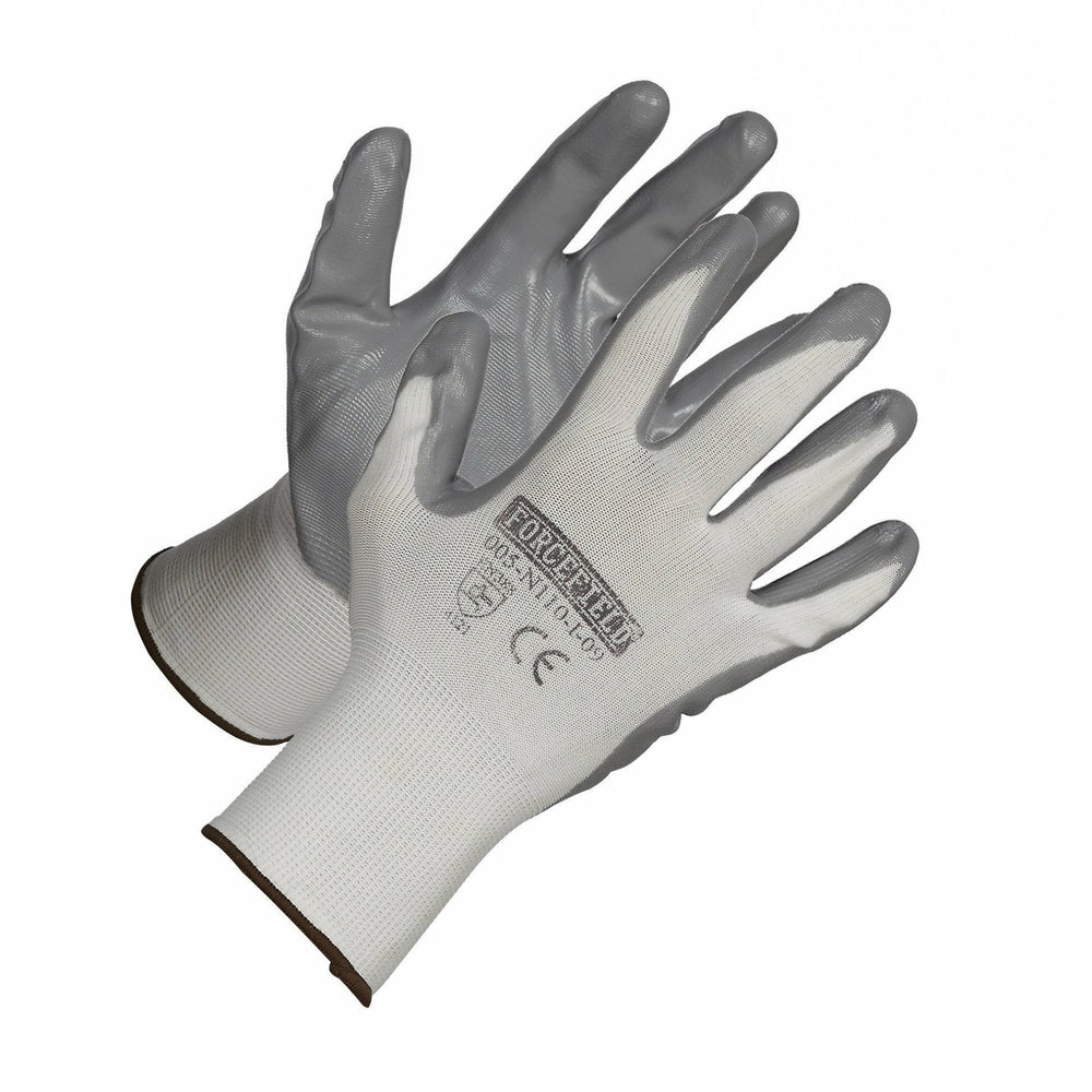 Gants de travail Forcefield en tricot avec paume enduite de nitrile - Taille M - (005-N110-i)