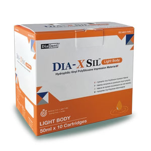 DIA-X SIL (Light Body/Heavy Body) 2x50ml Cartridge Hydrophilic VPS (#A2008-1003/#A2007-1003)