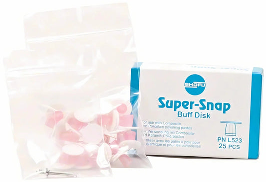 Disque de polissage SHOFU #L523 SUPER-SNAP STD. (25) + mandrin