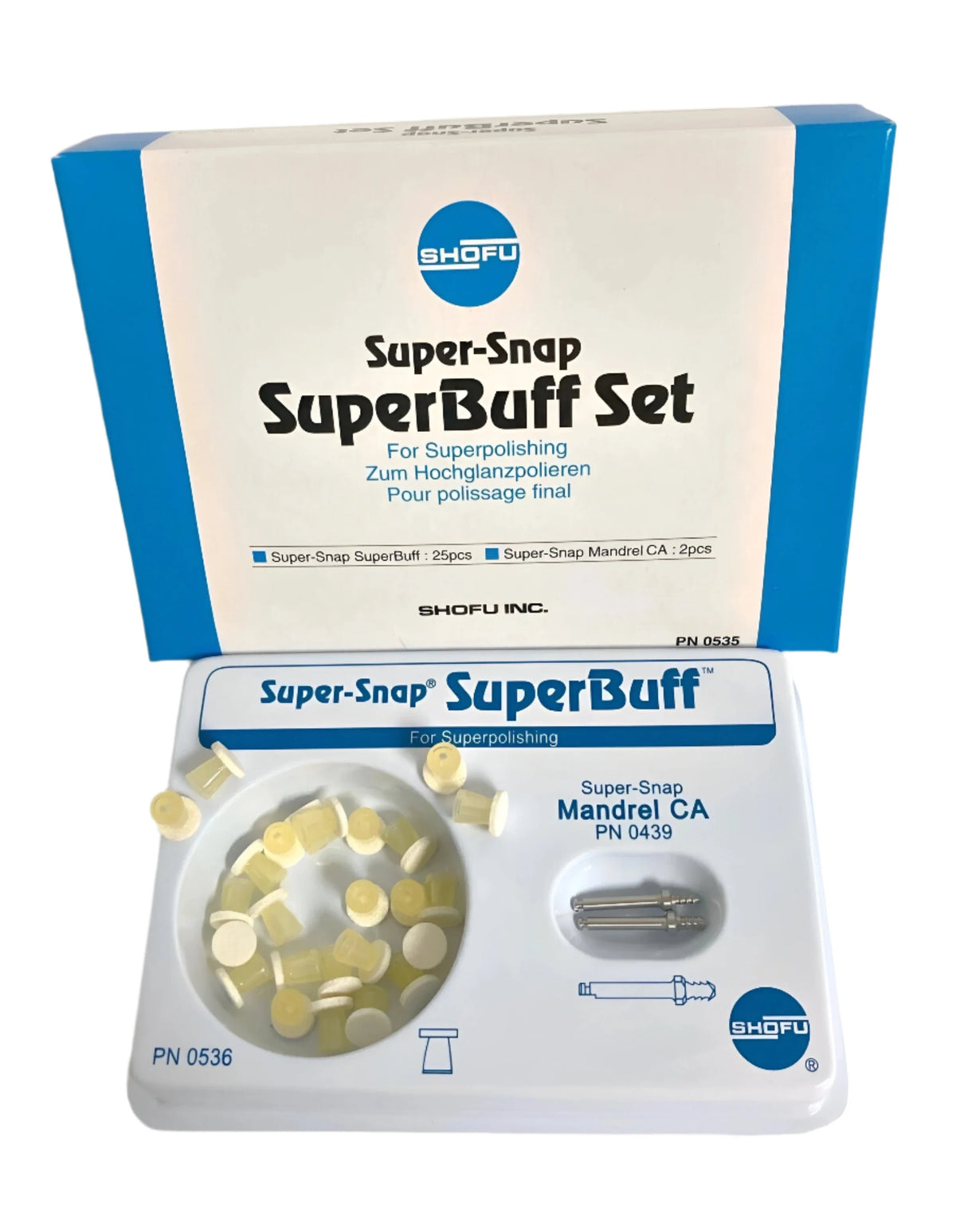 SHOFU #0535 SUPERBUFF SET (25) Disks+(2) Mandrels – D2D HealthCo.