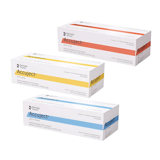 AIGUILLES ACCUJECT 25G/27G/30G X Courtes/Courtes/Longues 100 (DENTSPLY)