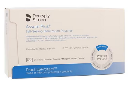 Sachets Dentsply Sultan ASSURE PLUS 2,25 x 4 (57 x 102 mm) Boîte de 200