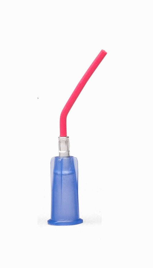 Embouts d'application 22G x 1/2" bleu foncé, moyeu rouge pré-courbé, paquet de 20 (Pulpdent) n° 22DR15
