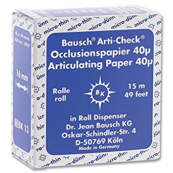 Rouleau de 16 mm x 15 m de papier kraft BAUSCH BK-13 EX.THIN 40 microns bleu