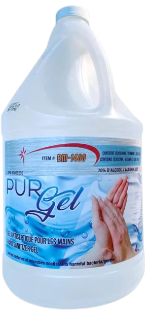 Désinfectant pour les mains Purgel BM-1400, bouteille de 4 litres