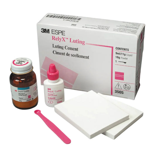 SOLVENTUM (3M) RelyX™ Luting Cement Kit #3505 — Hybrid Glass-Ionomer, Self-Cure Permanent Dental Cement (16 g Powder + 9 mL Liquid)