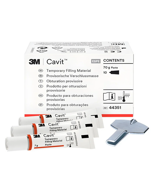 SOLVENTUM (3M) ESPE Cavit Temporary Filling Material Refill – 10 × 7 g Tubes (44350 White / 44351 Pink) – Self‑Cure Temporary Dental Filling for Endodontics & Restorations