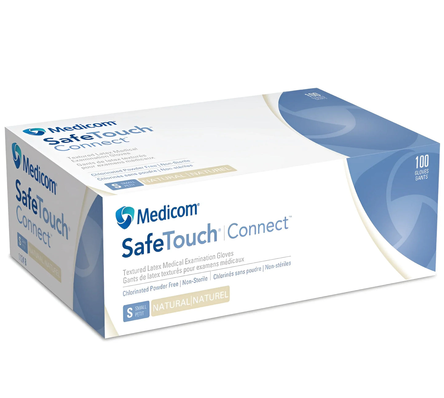 Gants en latex SAFETOUCH 1124 Connect SANS POUDRE 100 (MEDICOM)