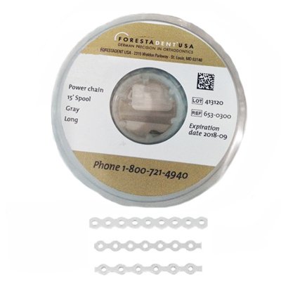 CHAÎNE ÉLASTIQUE #653-0300A GRIS Bobine longue de 15 pi (SNF)